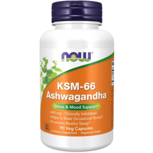 NOW Foods KSM-66 Ashwagandha, 90caps
